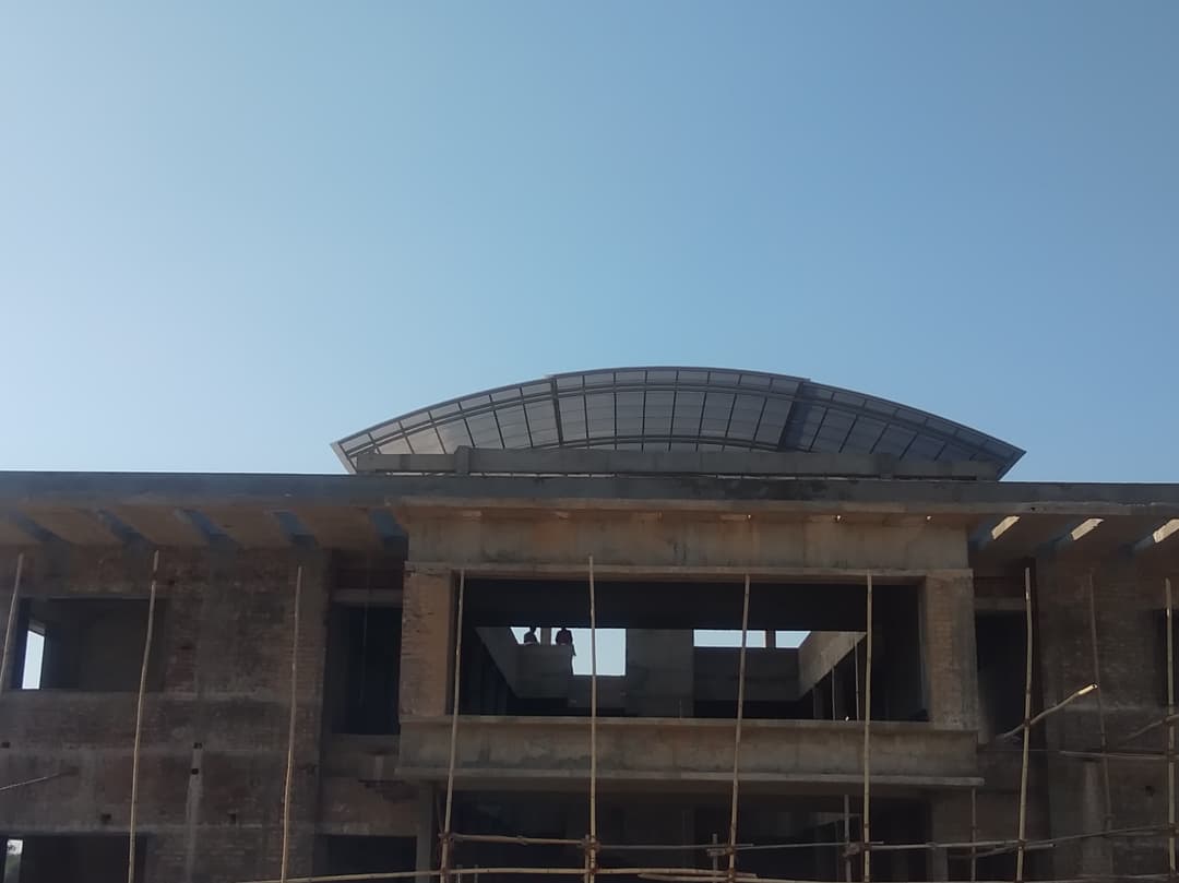 Metal fabrication Polycarbonate Roofing project by Welldone Metalworks Ahmedabad